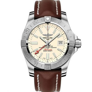 GF مصنع Breitling المنتقم الثاني A3239011 مراقبة التوقيت العالمي (المنتقم الثاني بتوقيت جرينتش) البيج الوجه الأبيض.