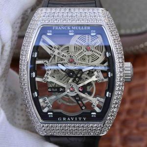 تم تصميم جسر Vanguard Skeleton الجديد من Franck Muller بعناية لإبراز هيكل الساعة ، معصم الرجال.