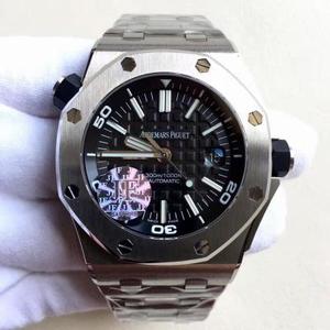 JF Sales King Audemars Piguet AP Royal Oak 15703 Series Black Surface Steel Belt Version 42mm