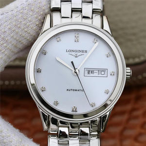 سلسلة علم GK Longines العسكرية التقويم المزدوج L4.899.4.12.6. مع حركة ETA2836-2. ساعة رجالية بسوار ستانلس ستيل.