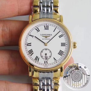 ساعات HK Longines Magnificent Series جميع المطابقة الساعات الخالدة للرجال ذات اليدين ونصف الذهبية الميكانيكية
