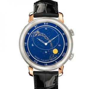 Patek فيليب النسخة المطورة من السماء المرصعة بالنجوم 5102PR-001 جنيف سكاي سلسلة نسخة متماثلة ووتش الميكانيكية.