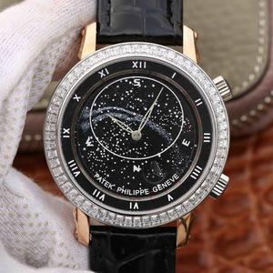 نسخة مطورة من Patek Philippe من سماء مرصعة بالنجوم 5102 يوم وشهر سلسلة ساعات جنيف سكاي الميكانيكية.