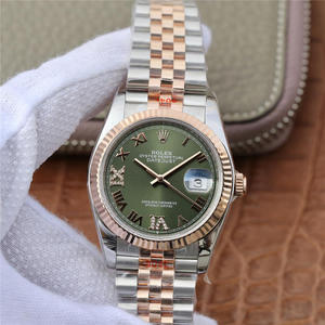 GM new log ladies 36mm rose gold 2018 new log 14k gold-covered series automatic mechanical movement stainless steel strap