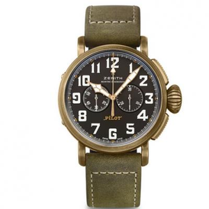 إعادة إصدار مصنع XF Factory Zenith Pilot 29.2430.4069 / 21.C800 Bronze Knight Top Reissue Watch