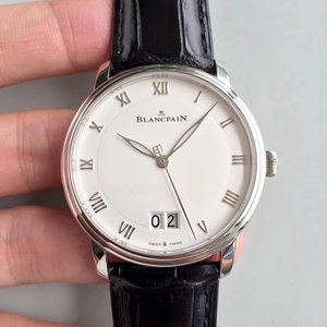 HG Factory Blancpain's klassiske og elegante Villeret serie store dato vindue se top re-enactment hvide ansigt model