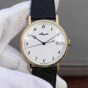 MKS Factory Breguet Classic Series 5177 Mænds Automatiske Mekanisk 18K Guld Krokodille Læder