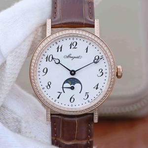 TW Factory Breguet Moon Phase Classic Series 9087BB / 29/964 mænds automatiske mekaniske 18 K gulddiamanter.