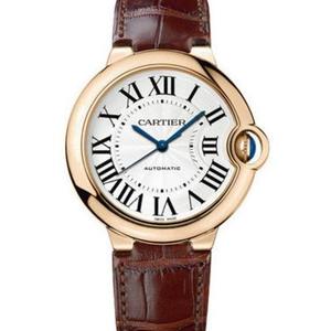 V6 Factory Cartier blå ballon W6900456 Rose Gold Ladies Mekanisk Ur (33mm)