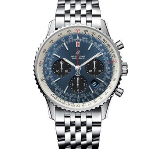 GF Factory Breitling Aviation Chronograph 1 B01 Kronograf, Automatisk kronograf for mænd, sort plade, stålbånd