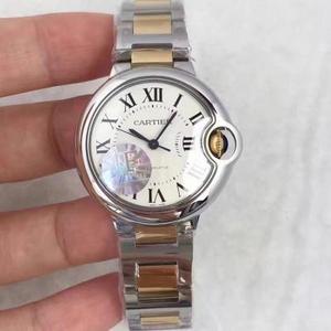 JF nyt produkt CARTIER Cartier blå ballon serie medium 33MM 1:1 shell ærme udstyret med importeret mekanisk bevægelse