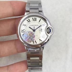 JF nyt produkt CARTIER Cartier blå ballon serie medium 33MM 1:1 shell ærme udstyret med importeret mekanisk bevægelse