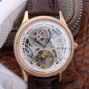 LH Jaeger-LeCoultre Master Series Tourbillon replika se skelet reelle tourbillon bevægelse automatisk mekanisk ur