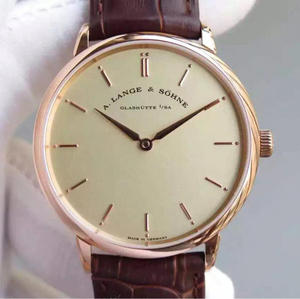 MKS Langsachsen Ultra-tynde serie Mænds Automatisk Mekanisk Watch Rose Gold Plate