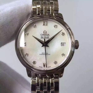 mk fabrikken re-vedtaget Omega De Ville 424.10.33.20.53.001 mekaniske damer ur