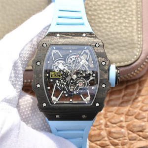 NT Richard Mille RM-035 Gratis 1 par ekstra tape + 2 håndterer multi-farve gummiring Mænds ur Silikone rem Automatisk mekanisk bevægelse