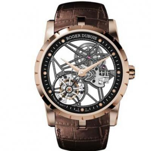 JB Roger Dubuis King Series Rose Gold Sag RDDBEX0392 Mænds Tourbillon Hollow Watch