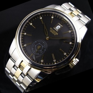 Schweiziske Tudor Junjue Sports Series 18K Guld Automatisk Mekanisk Black Face Mænds Watch