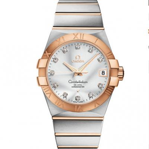 VS Factory Omega Constellation Series 123.20.38.21.52.001 Diamond Rose Gold Double Eagle 8500 Bevægelse Automatisk Mekanisk 38