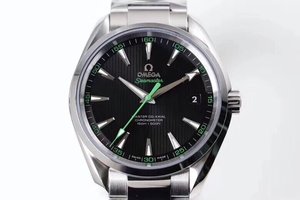 VS Factory Omega Seamaster Series 150m Sort Overflade Stål Band Mænds Mekanisk Watch Luminous