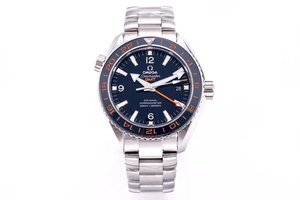 VS fabrikken replika Omega Ocean Universe 600m GMT sort ansigt mænds mekaniske ur