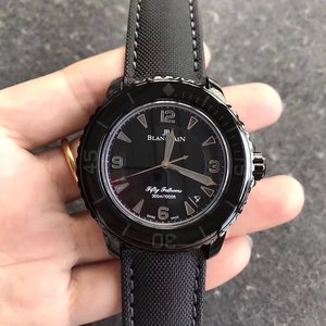 Zf Factory Blancpain Halvtreds Jagt Black Samurai Super Lysende Vandtæt Nylon Bælte