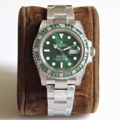 Rolex Green Ghost 904L Edition Herreur Produceret af N Factory, et par stålbælte og et par krokodille læder - Klik på billedet for at lukke