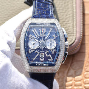 ABF Franck Muller V45 Blue Yacht 7750 Uhrwerk 44x54 mm Herrenuhr Gummiband Automatischemechanische Bewegung