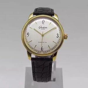 Eine weitere legendäre Uhr wird veröffentlicht?? "SpezimaticGF neue Produkt Glashütte vergoldet 60er Jahre retro Gedenkuhr Farbe