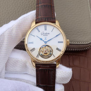 Glashütte Original Senator Serie 94-11-01-01-04 True Tourbillon Uhr 18k Gold Diamant weiß Platte