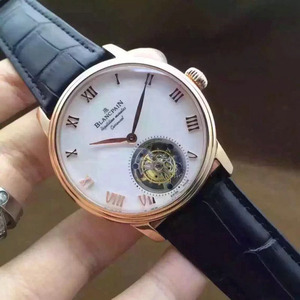 Eins zu eins Präzision siiert Blancpain Tourbillon Brasus Serie manuelle Wicklung Mode einfache Gürtel Herrenuhr