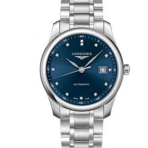 V9 Werksuhr Longines Master Series L2.793.4.97.6 Dreihandkalender Blaue Oberfläche