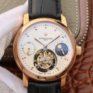 Vacheron Constantin Kinetic Energy Display Sun Moon Star True Tourbillon Kinetic Energy Display Rose Gold White Face Herren Uhr Handbuch