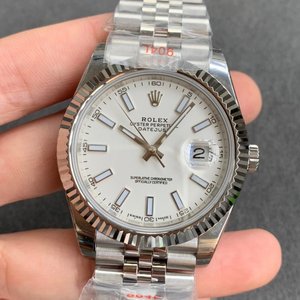 N Fabrik neue Replik Rolex Datejust 904 Stahl Version Herren mechanische Uhr (weiße Platte) mit fünf Perlen