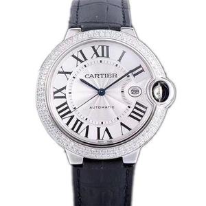 V6 Reloj Cartier Blue Balloon Series WE9009Z3 re-grabado cartier con cinturón de diamantes