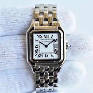 GF más fuerte serie de relojes femenino?? Cartier Cheetah Panthére de Cartier acero inoxidable correa de movimiento de cuarzo señora reloj