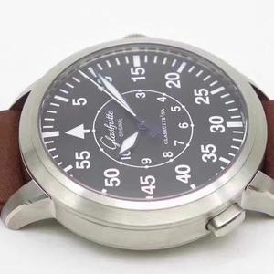[Nueva versión del producto de GF] Reloj de piloto de Glash-tte 100-09-07-04-04 Equipado con réplica de gaviota cal.100-9 movimiento
