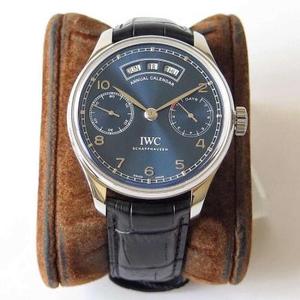 ZF Re-grabado IWC Portugués Perpetuo Calendario Reloj Set mano de hora y minuto, fecha, día de la semana, mes y movimiento en uno