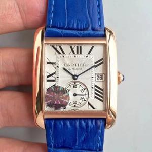 JF boutique CARTIER Andy Lau La misma versión V2 del reloj mecánico automático para hombre de la serie de tanques equipado con el movimiento original de 1904MC