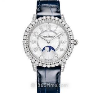 ZF Jaeger-LeCoultre data series Q3523570 Reloj mecánico para mujer con diamantes en fase lunar.