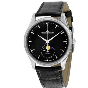 Jaeger-LeCoultre 1368470 clásico reloj mecánico de acero de fase lunar para hombre.