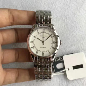 Uno a uno réplica Longines elegante serie de relojes de alta imitación L4.810.4.11.6 ultrafino reloj mecánico automático de los hombres