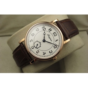 Movimiento suizo Longines hombre reloj maestro serie hombre reloj mecánico L4.785.8.73.2 18K oro rosa sin calendario movimiento suizo