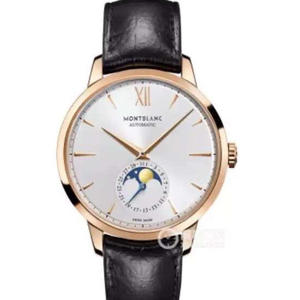 Réplica de fábrica VF Montblanc U0111185 reloj mecánico de los hombres función de fase lunar del reloj mecánico.