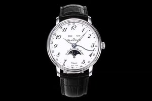 OM Nuevo producto Blancpain villeret clásico Serie 6639 pantalla de fase lunar auto-hecho 6639 movimiento completo reloj de hombre.