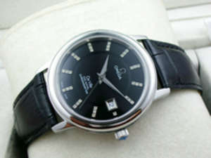 Reloj de negocios ultrafino transparente automático de la serie Omega Diefei (cara negra)