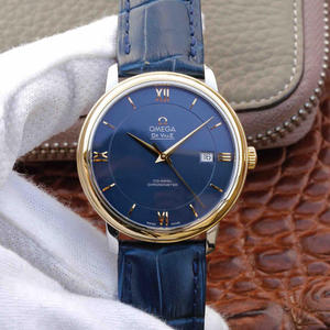 TW Omega New De Ville Series reloj mecánico para hombre superficie azul
