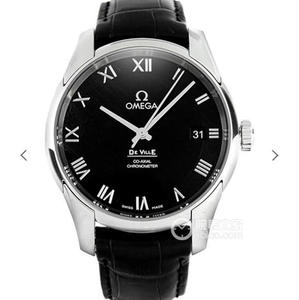 VS Omega De Ville Classic Negro Lanzado con calibre coaxial 8500 Alligator Belt Calendar Function reloj de hombre