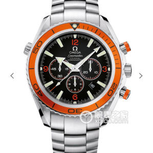Omega Seamaster Automatic Mechanical Chronograph 7750 Movement Naranja Ceramic Ring Reloj de Acero Inoxidable Correa de Hombre.