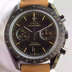 Omega Speedmaster Series Lado Oscuro de la Luna Nueva Superficie Anillo Cerámico Boca Arqueada Zafiro Vidrio de Zafiro, One-to-One 9300 Máquinas de Movimiento Mecánico Automático